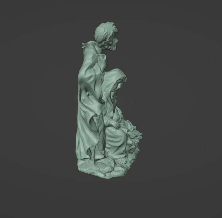 Birth of Jesus Christmas Crib 3D print model_4