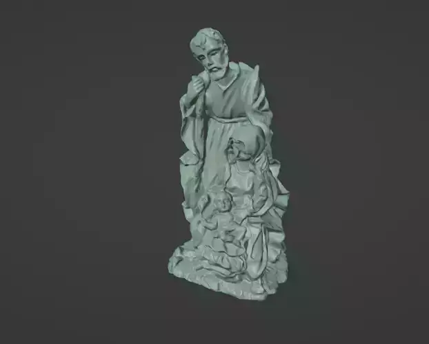Birth of Jesus Christmas Crib 3D print model