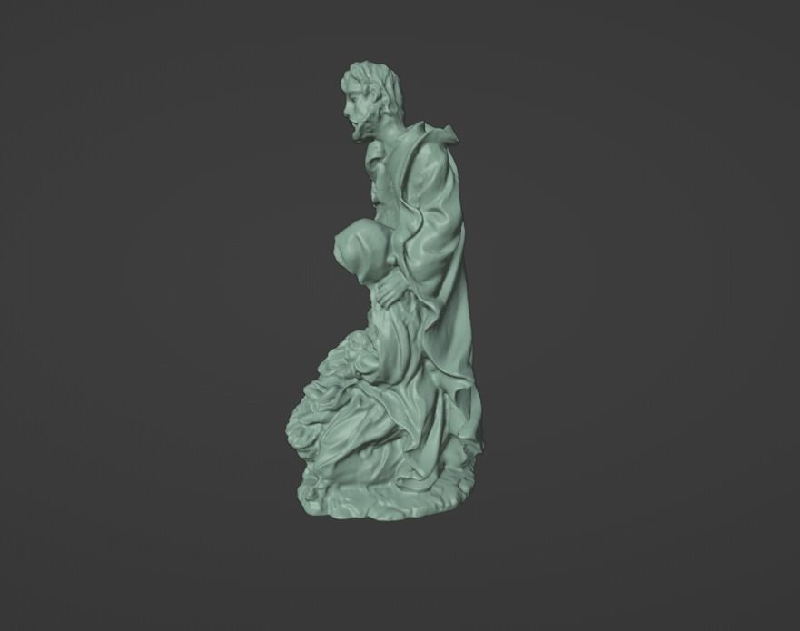 Birth of Jesus Christmas Crib 3D print model_1