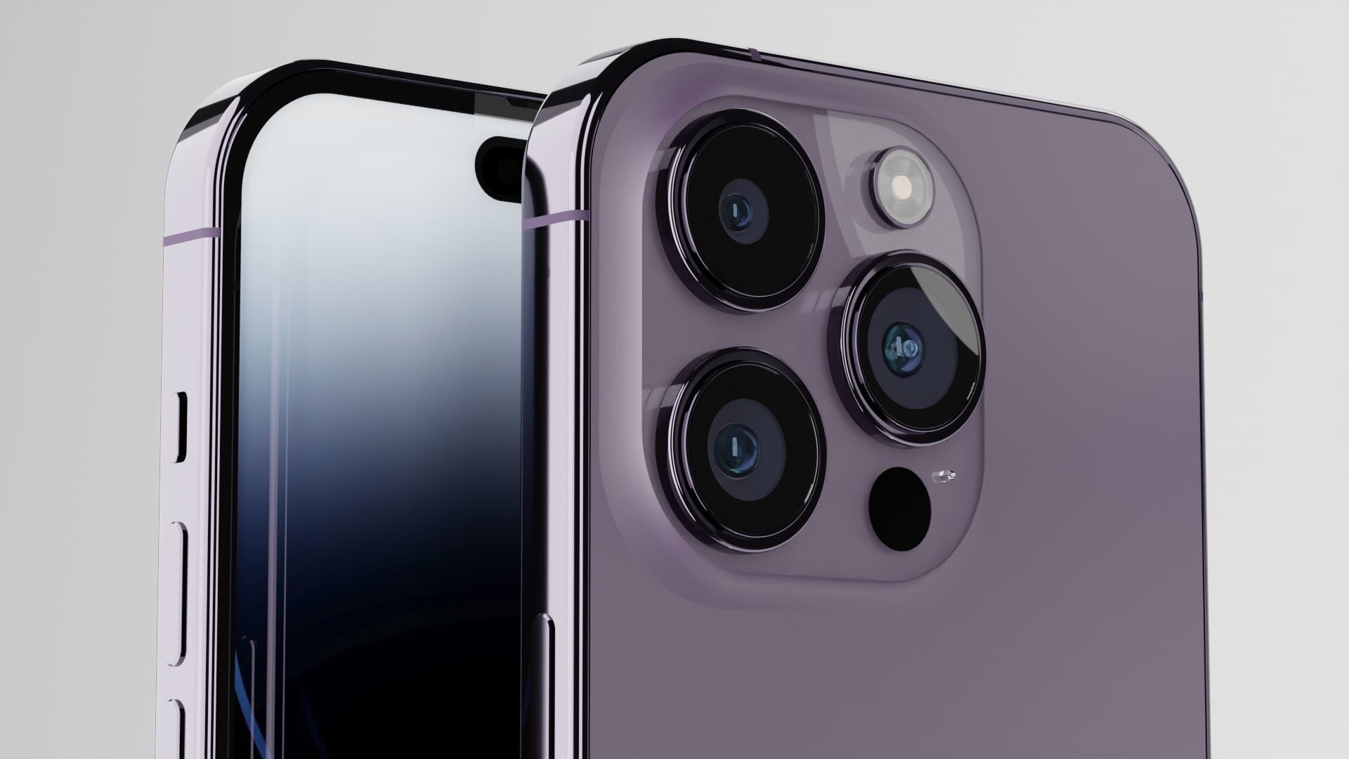 Iphone 14 Pro Max Deep Purple 3D model_7