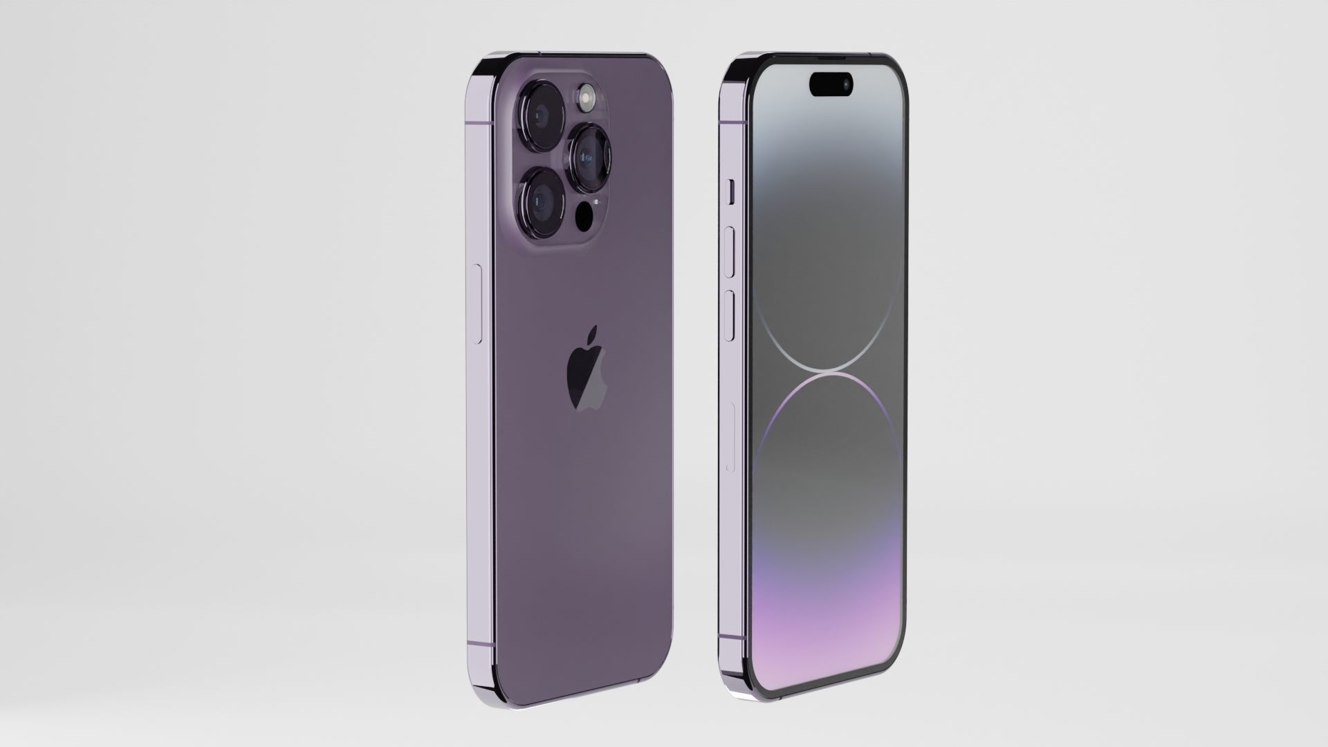 Iphone 14 Pro Max Deep Purple 3D model_4