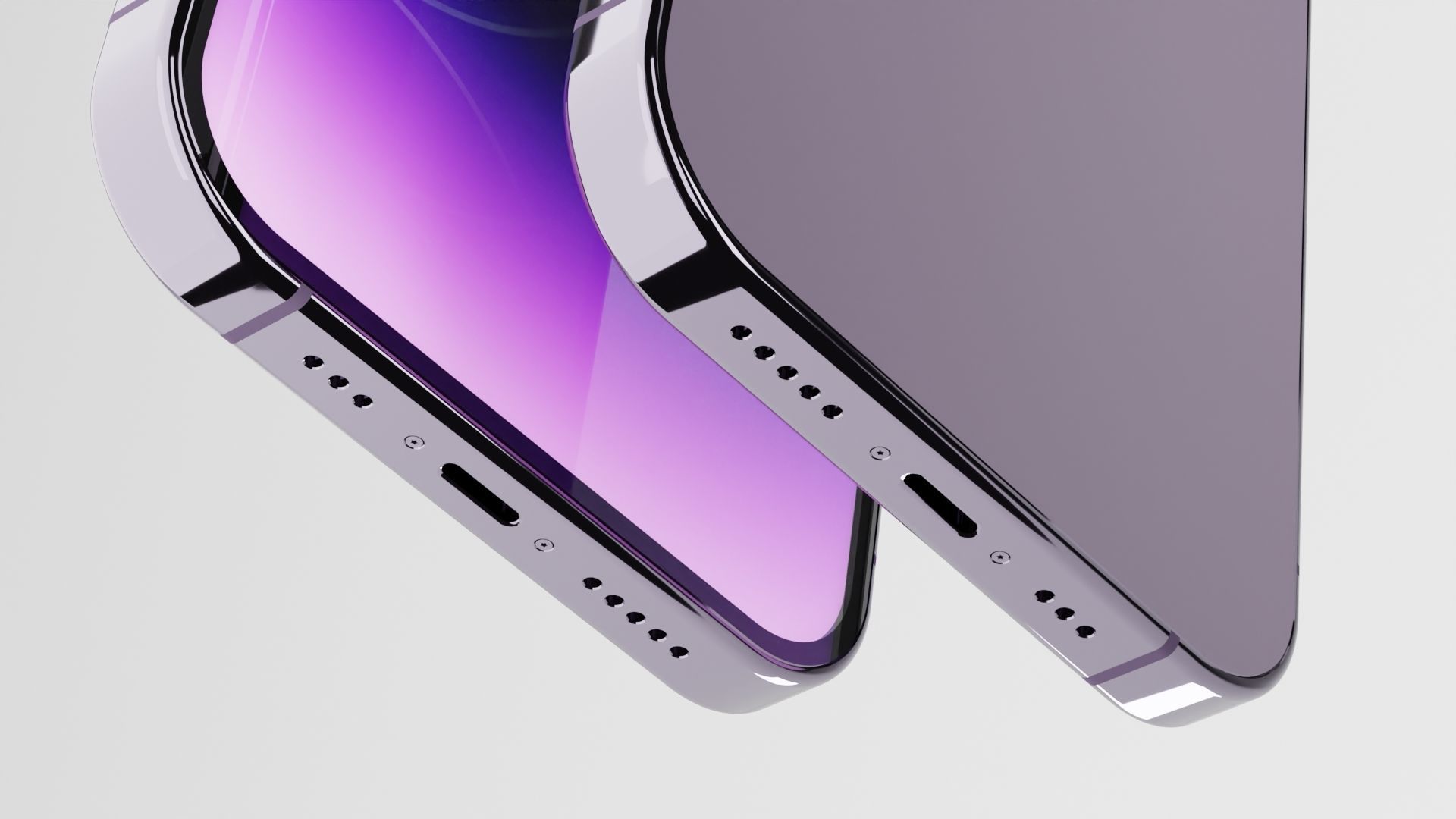 Iphone 14 Pro Max Deep Purple 3D model_2