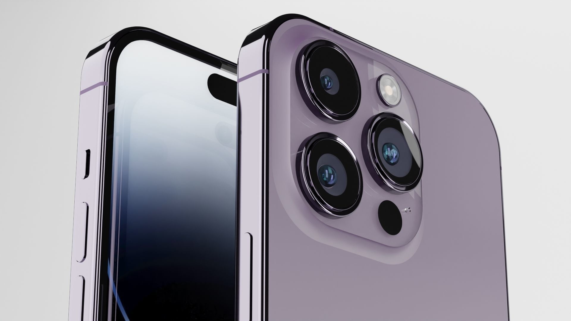 Iphone 14 Pro Max Deep Purple 3D model_1