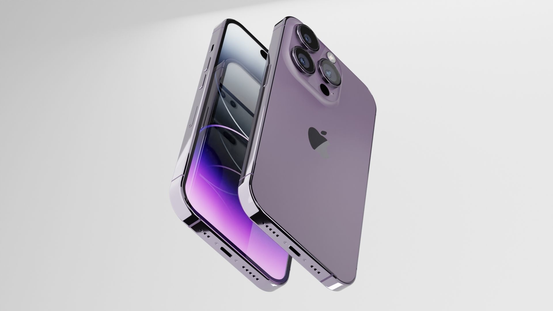 Iphone 14 Pro Max Deep Purple 3D model_8