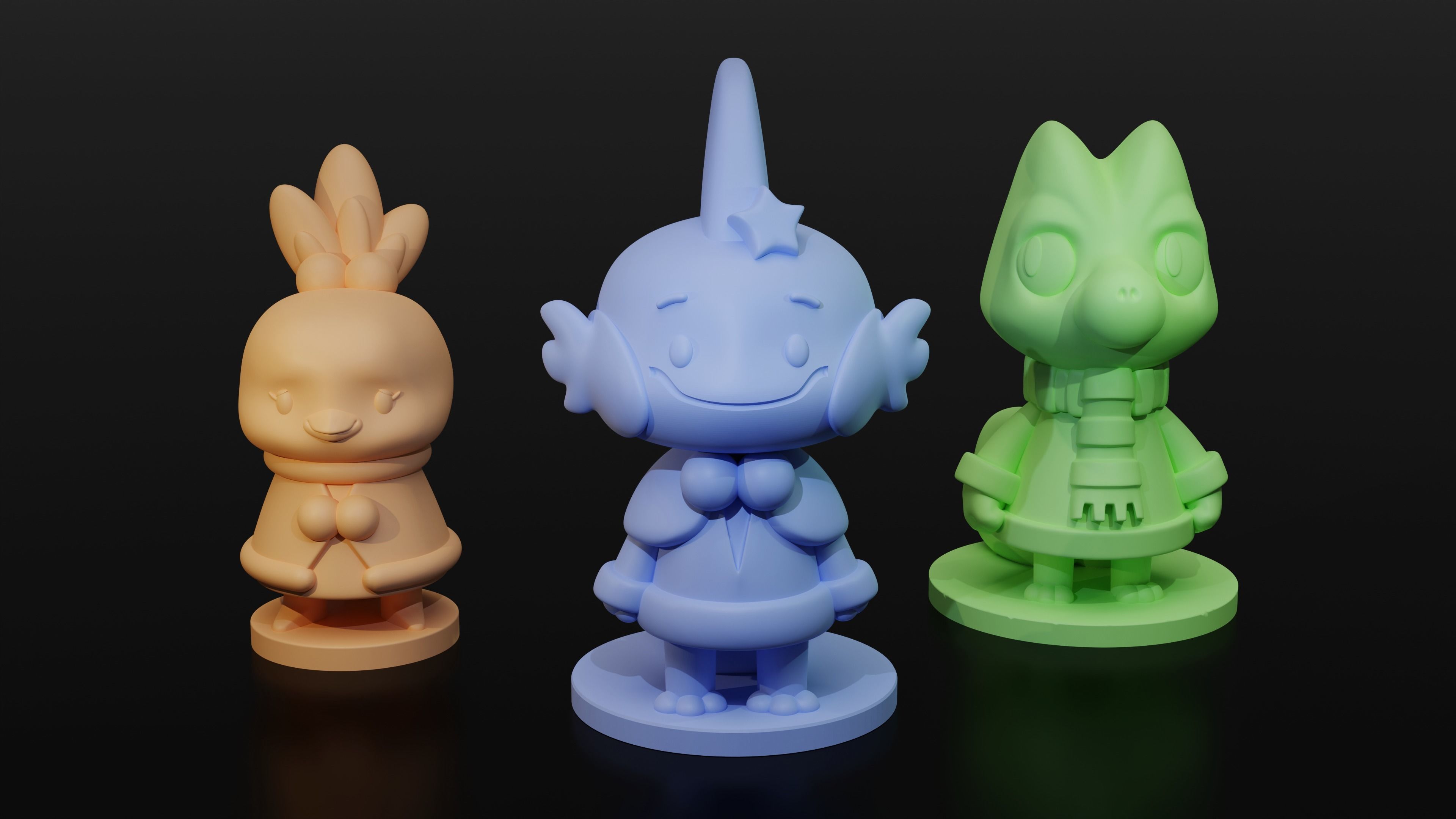 Treecko Christmas Pokemon 3D print model_2