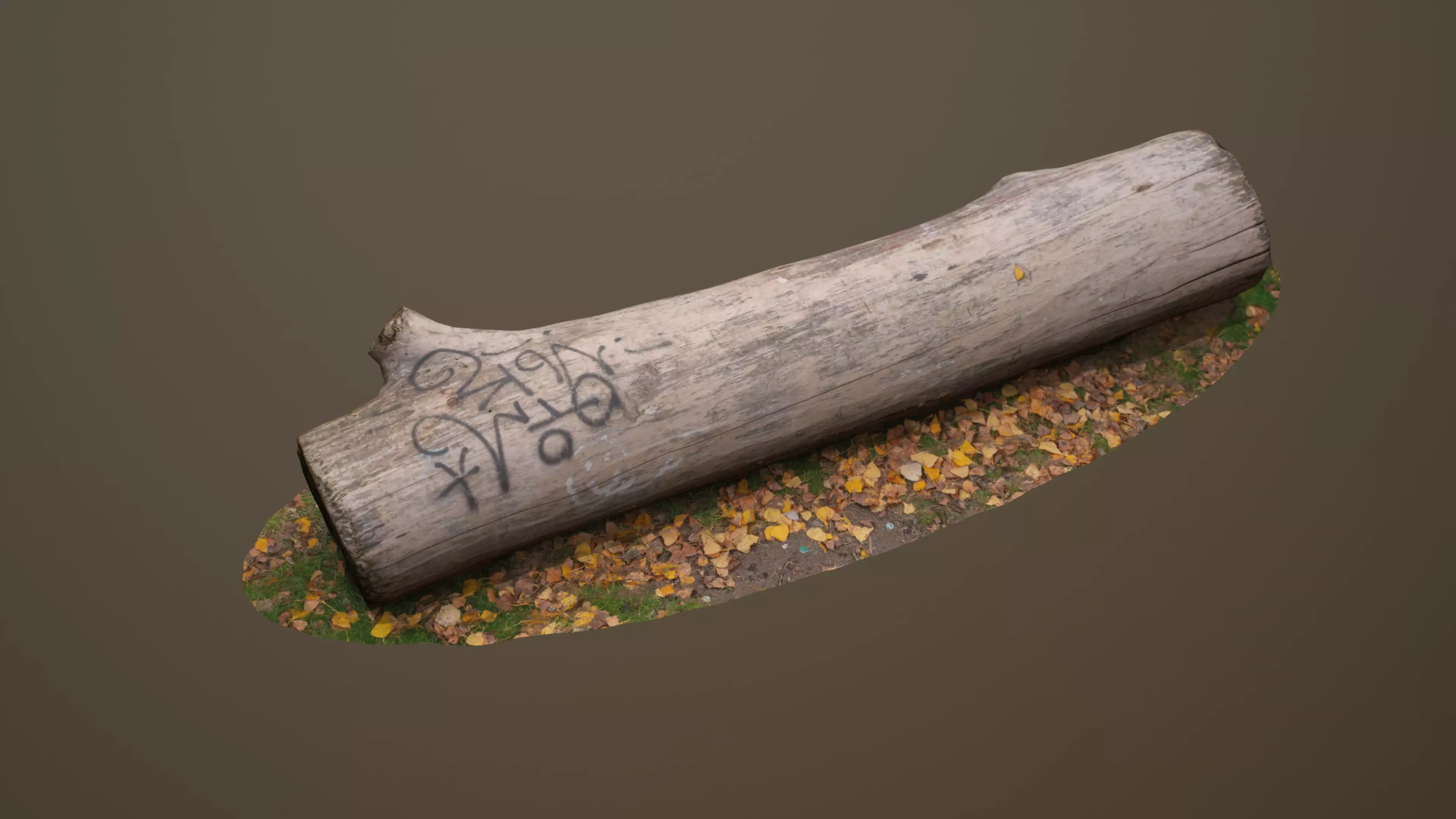 City Park Log Low-poly 3D model