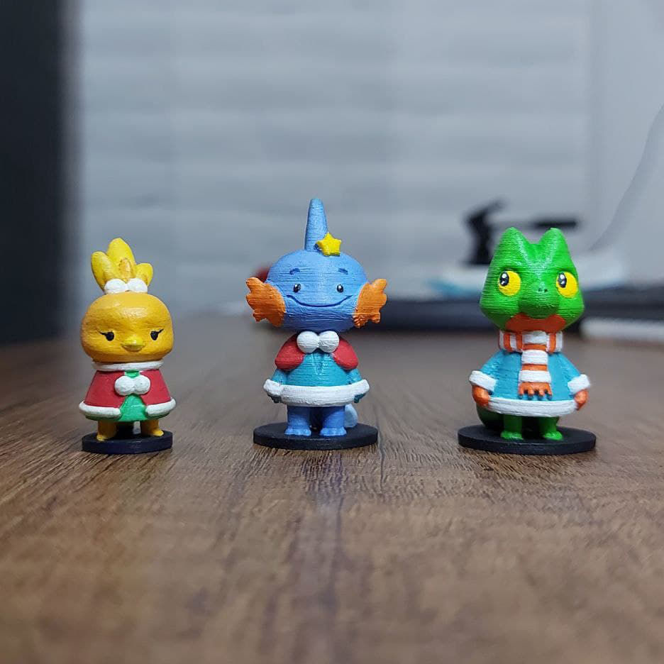 Mudkip Christmas Pokemon 3D print model_3