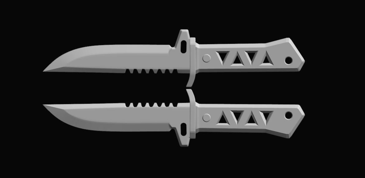 Xenohunter Knife 3D print model_2