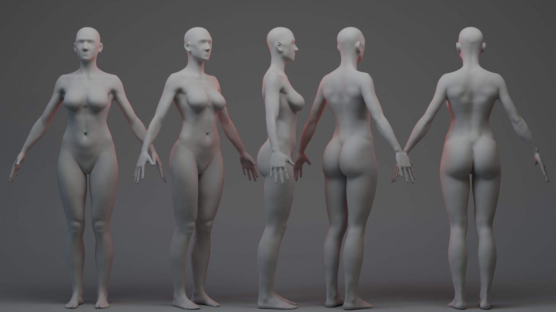 Body Female 2 3D model_2