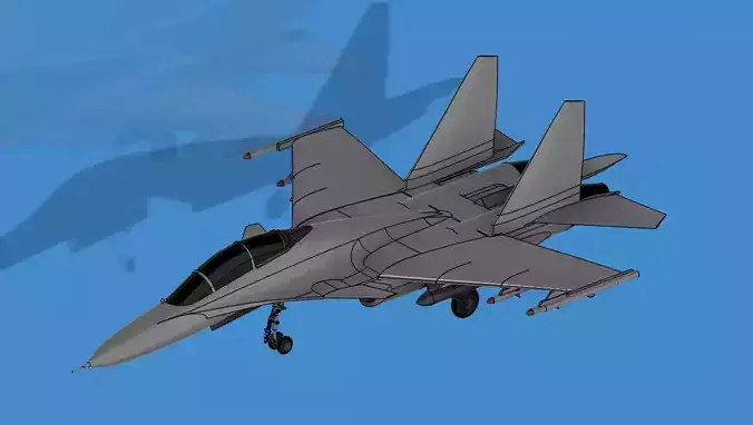 Sukhoi Su-30 Mk1 3D print model