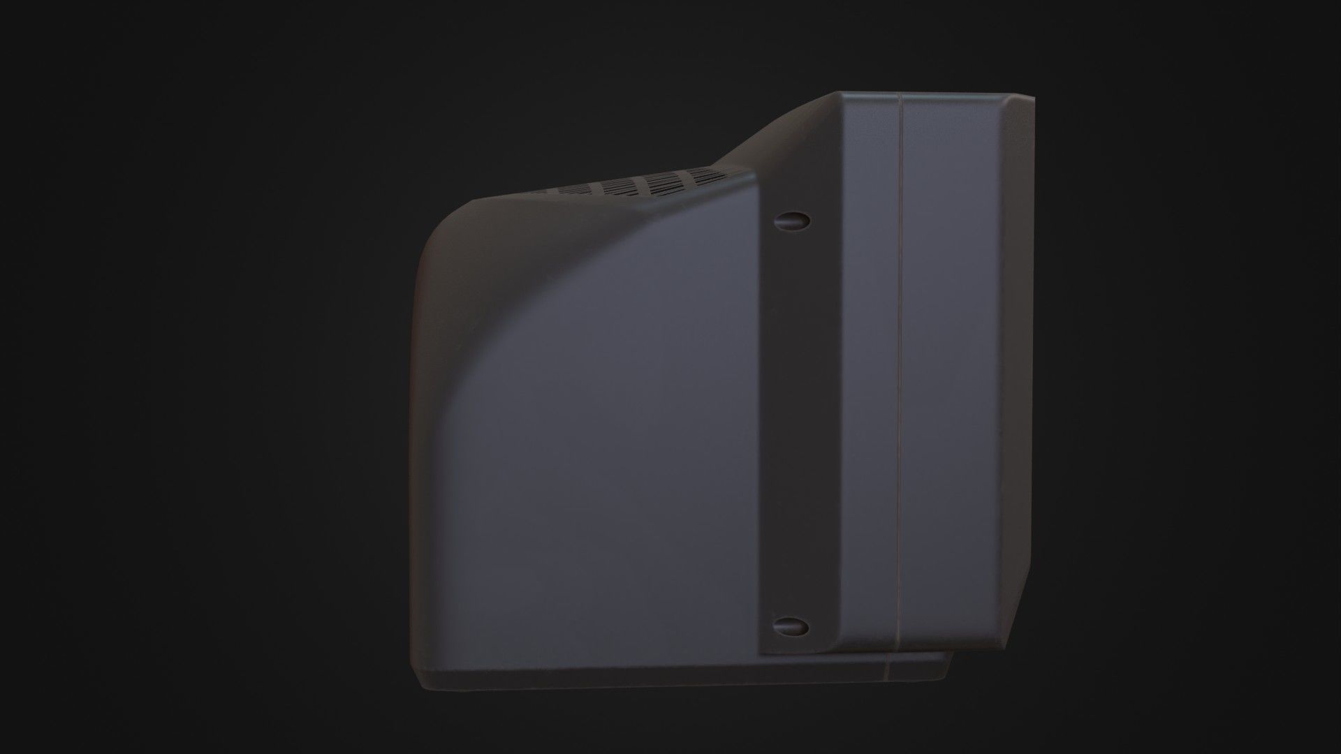 Moderately dirty CRT television 05 Low-poly 3D model_14