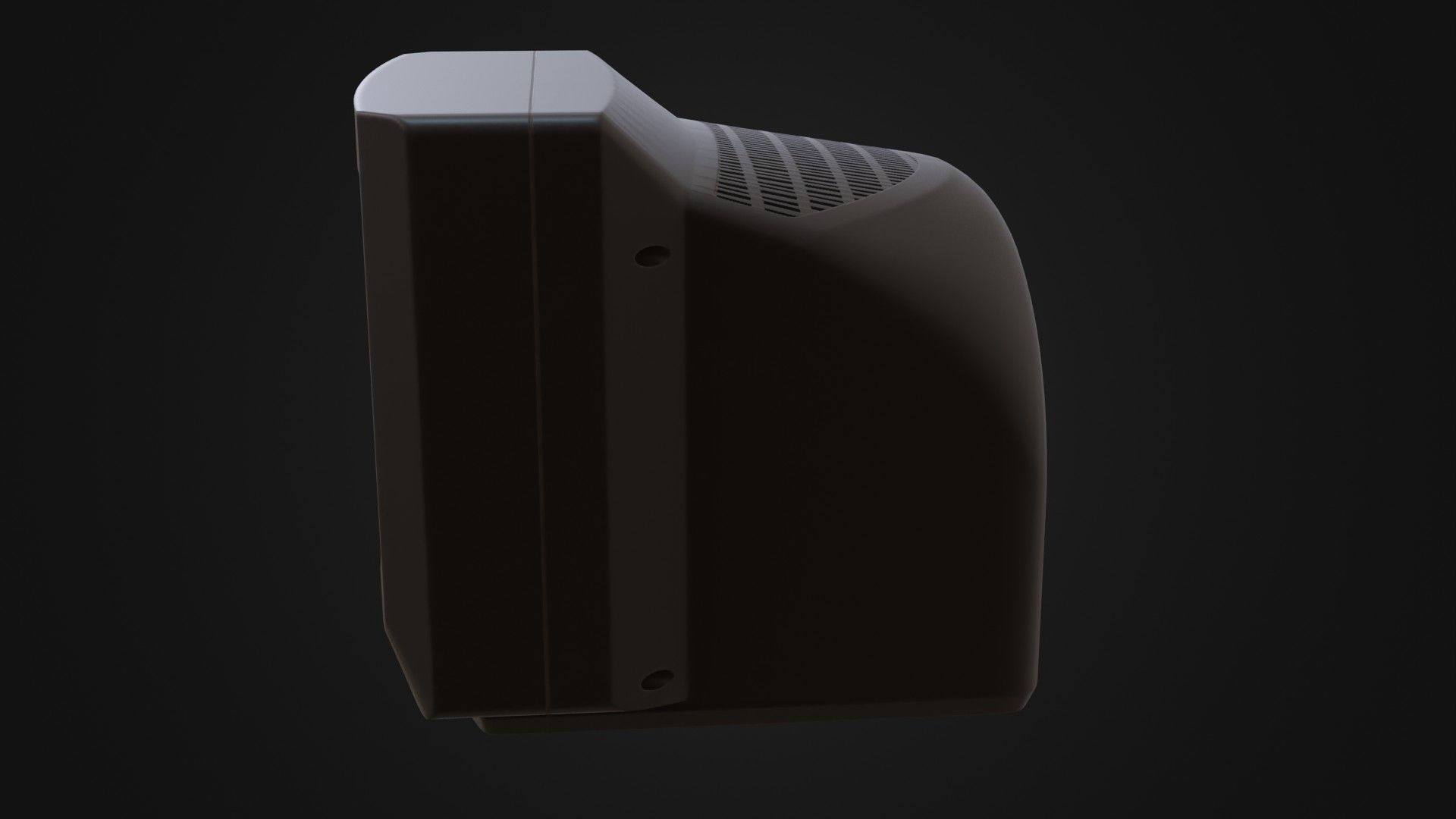 Moderately dirty CRT television 05 Low-poly 3D model_36