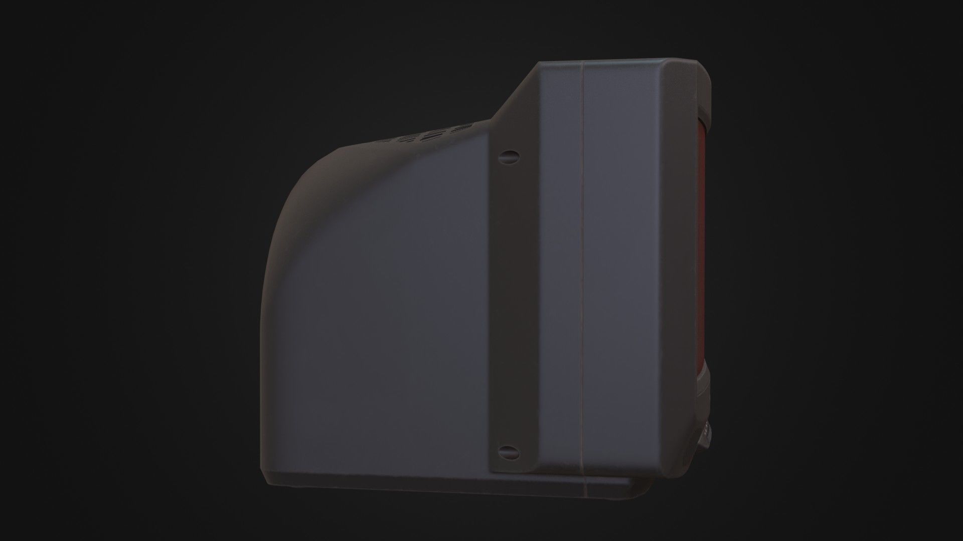 Moderately dirty CRT television 05 Low-poly 3D model_12