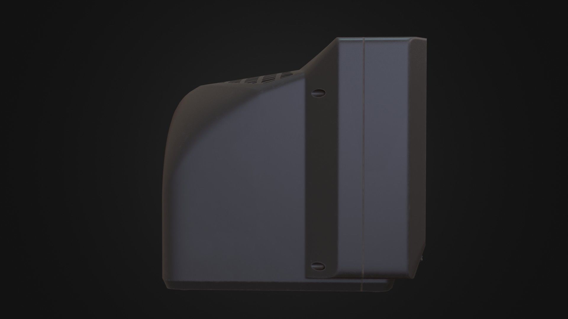 Moderately dirty CRT television 05 Low-poly 3D model_13