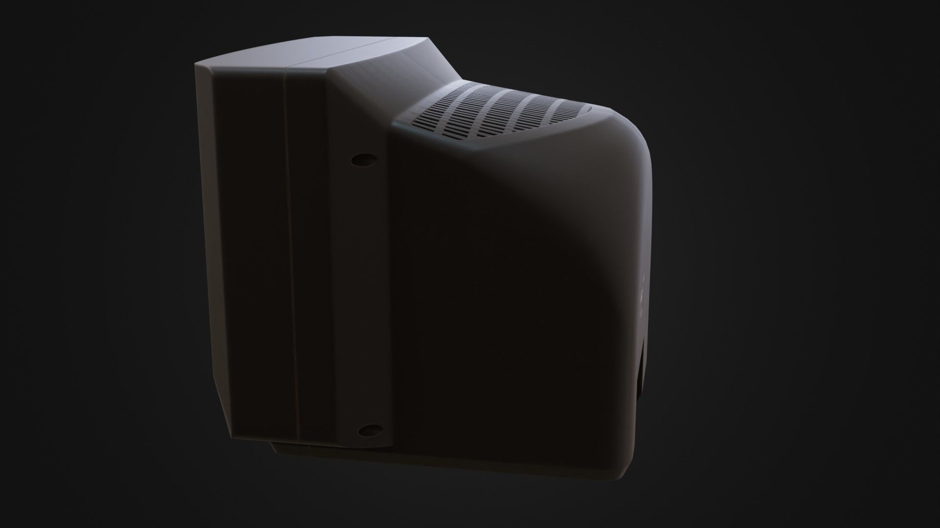 Moderately dirty CRT television 05 Low-poly 3D model_34