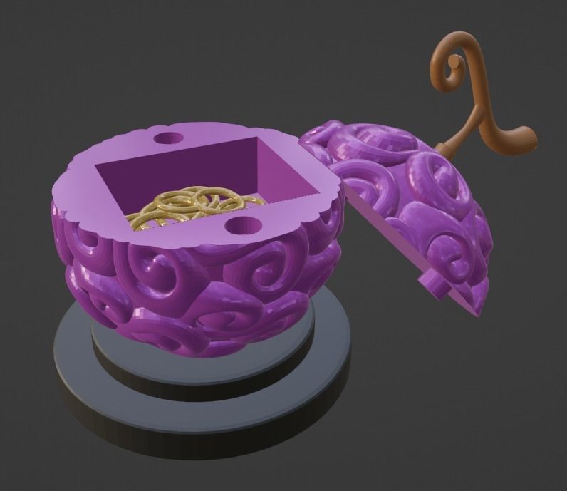 Jewelry Box Gomu Gomu no mi devil fruit from One Piece 3D print model_3