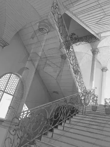 Luxurious Hall With Stairs