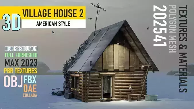 US House 2 Low-poly 3D model