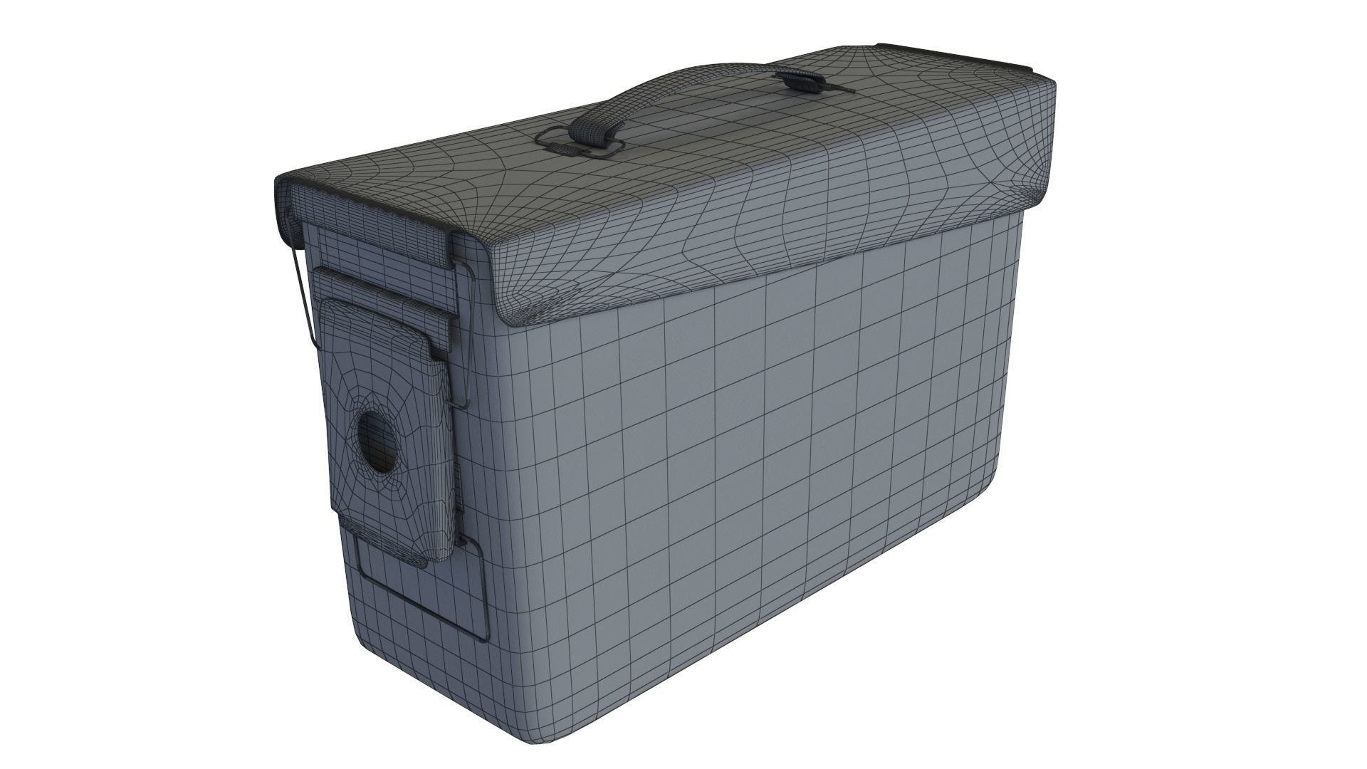 Ammo Metal Box with bullets 3D model_18