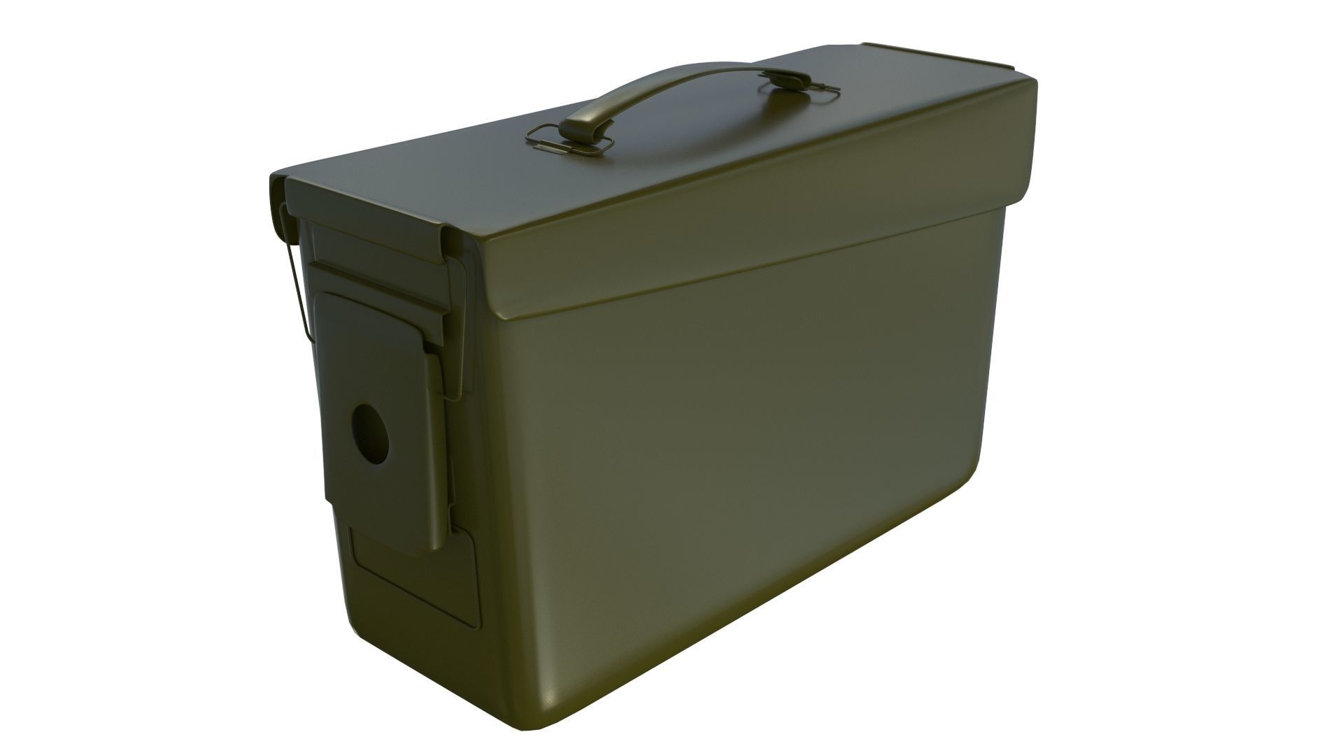Ammo Metal Box with bullets 3D model_2