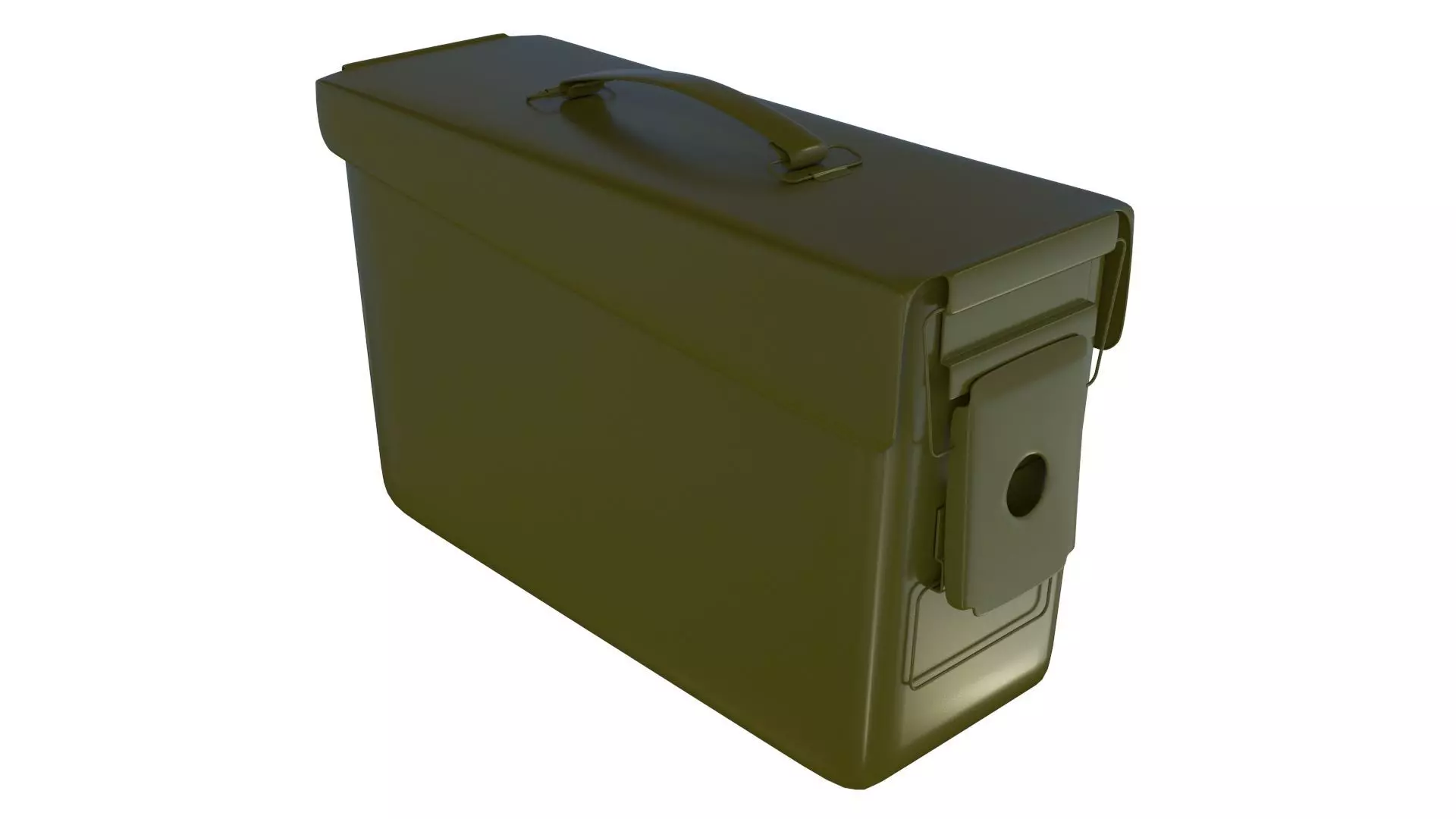 Ammo Metal Box with bullets 3D model_0
