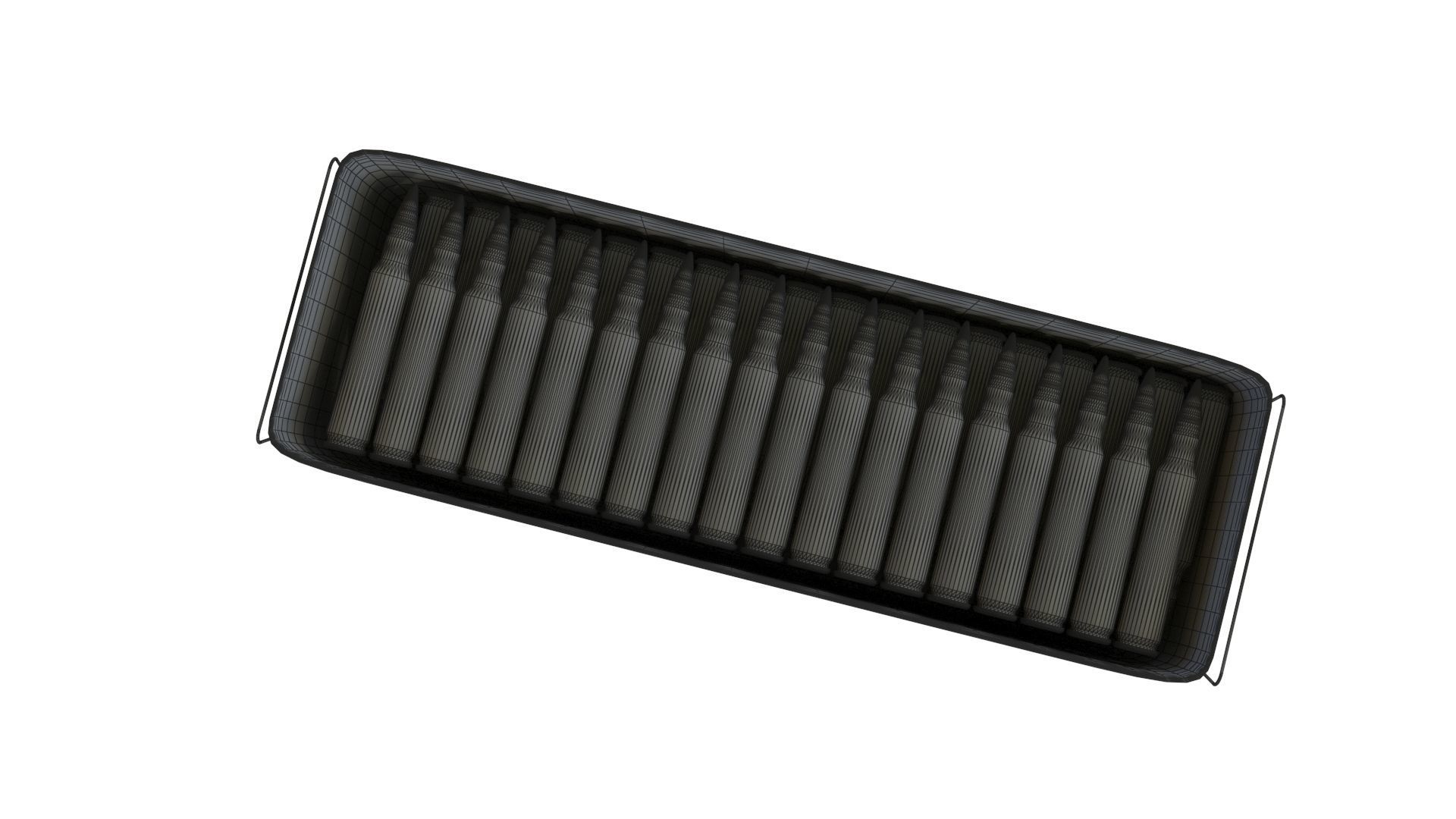 Ammo Metal Box with bullets 3D model_29