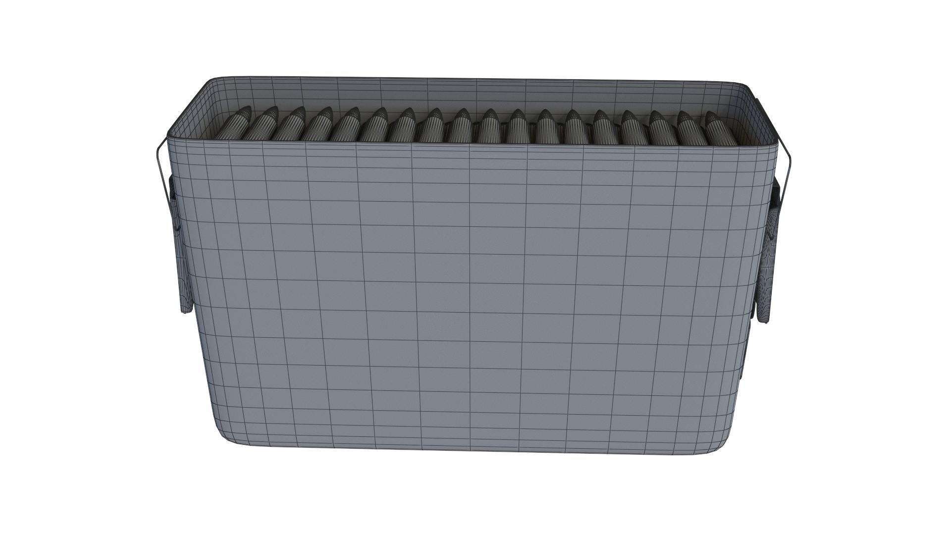 Ammo Metal Box with bullets 3D model_25