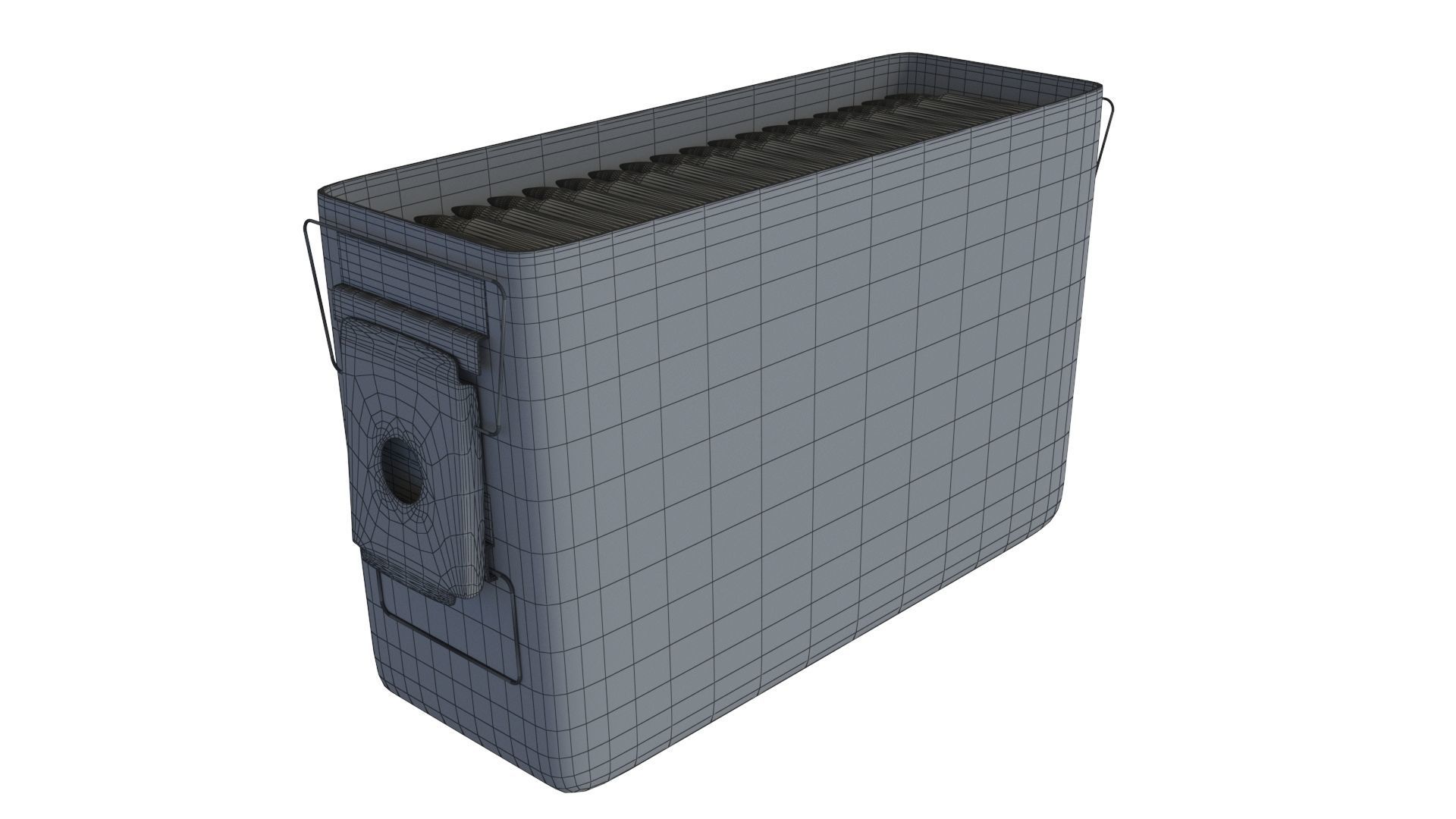 Ammo Metal Box with bullets 3D model_26