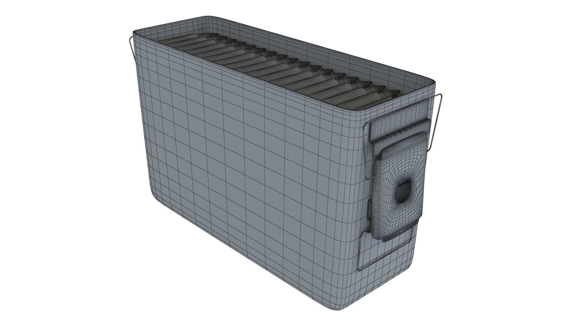 Ammo Metal Box with bullets 3D model_24