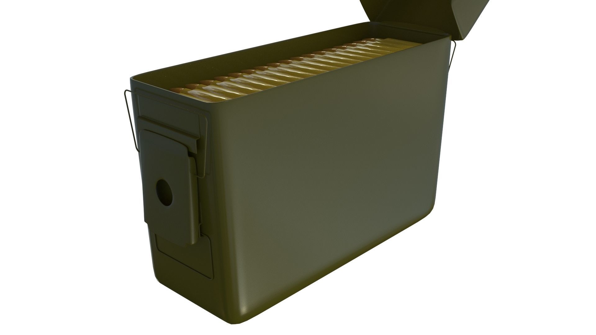 Ammo Metal Box with bullets 3D model_10
