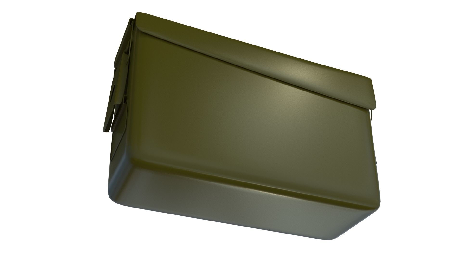 Ammo Metal Box with bullets 3D model_7
