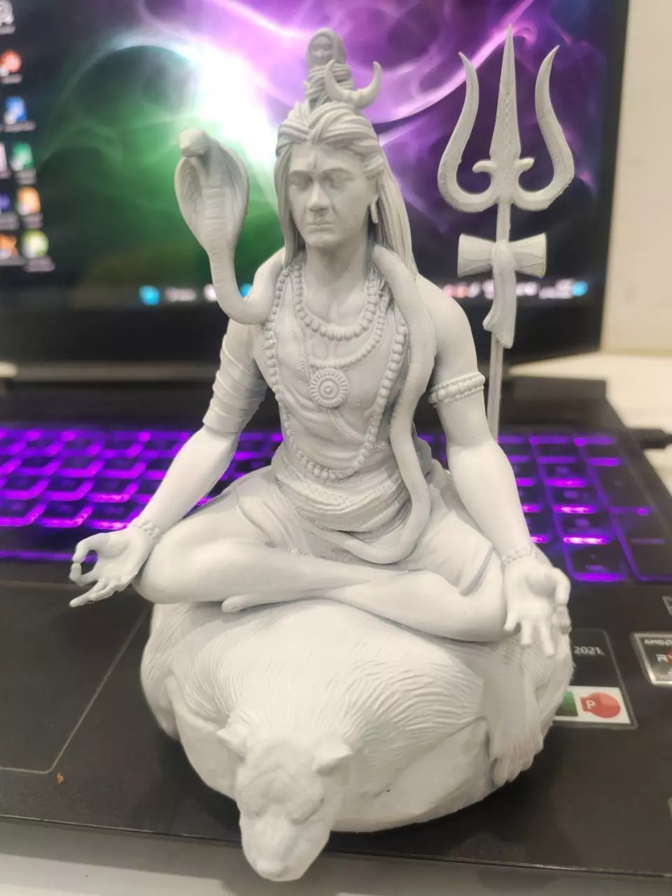 Shiva lord in poses 3D print model_1