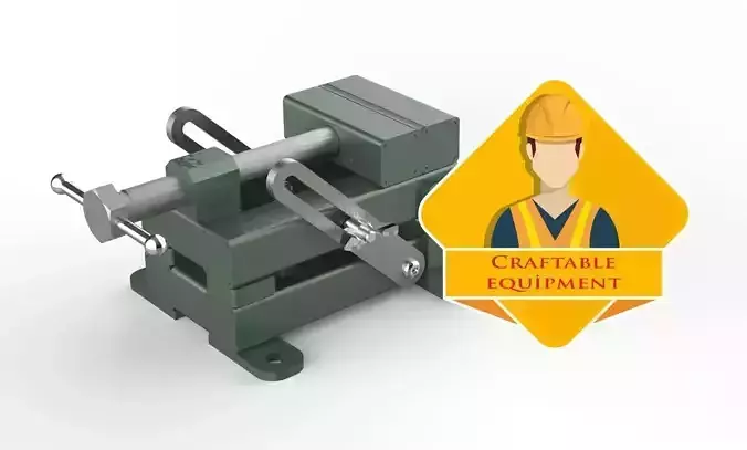Angular clamp Low-poly 3D model