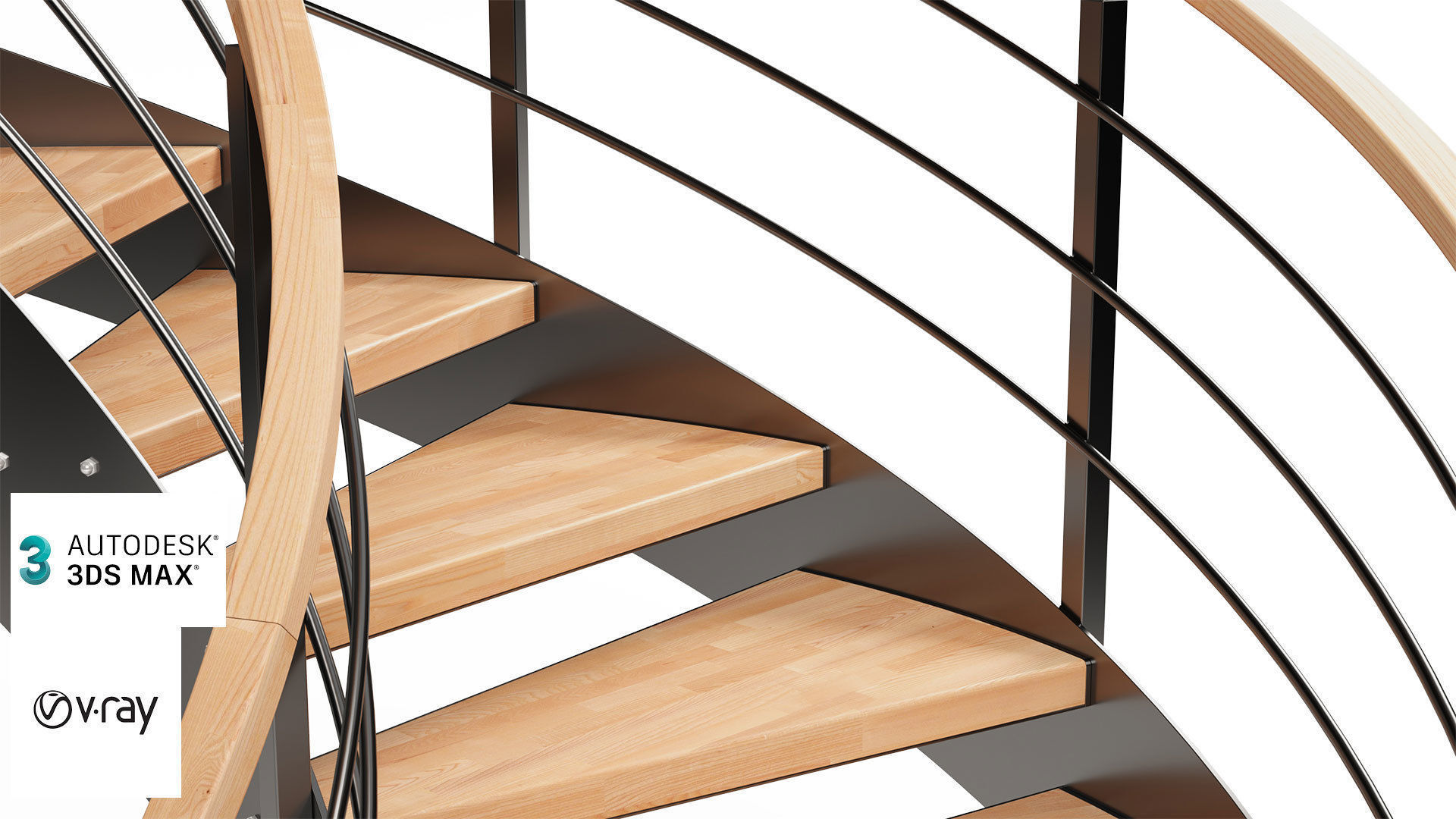 Spiral stairs 3D model_10