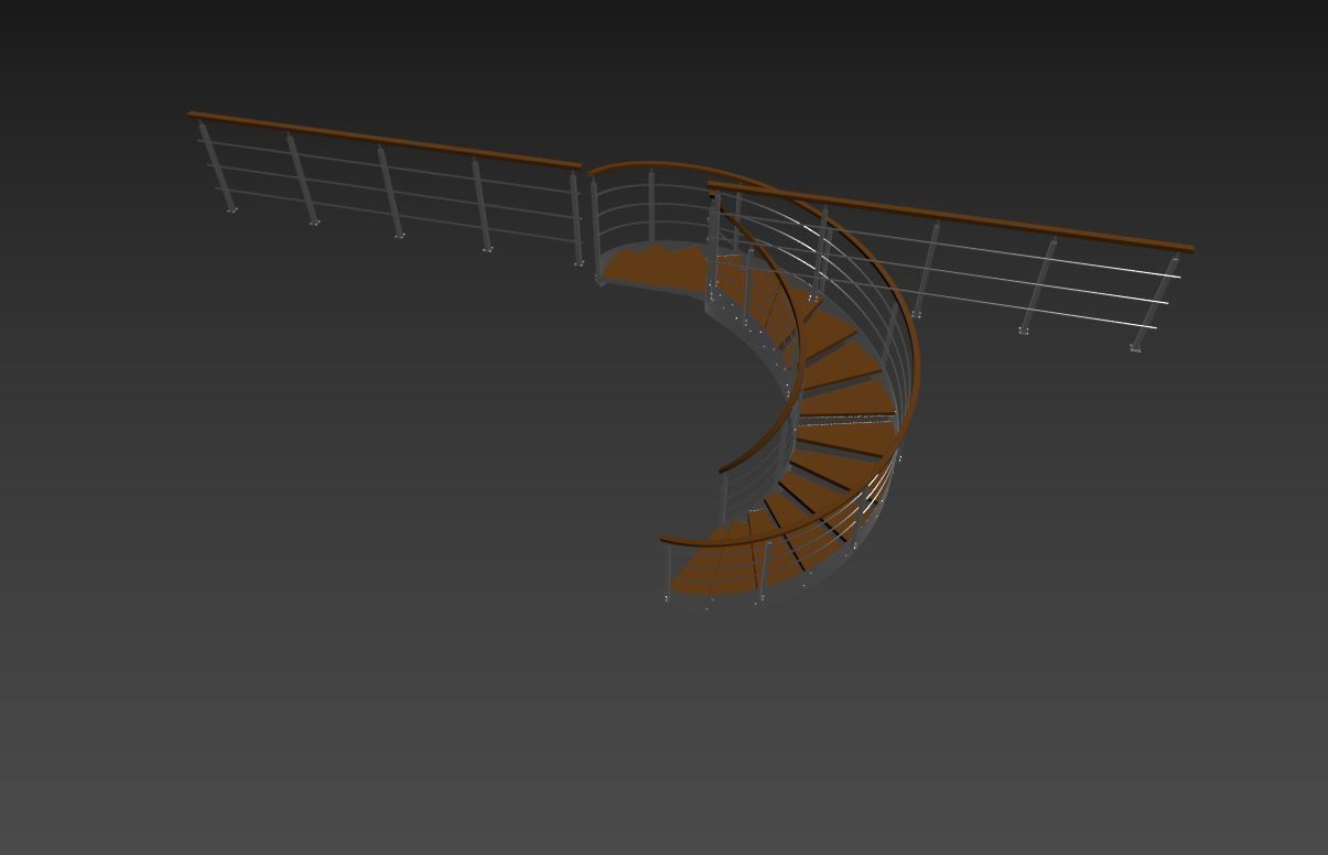 Spiral stairs 3D model_21