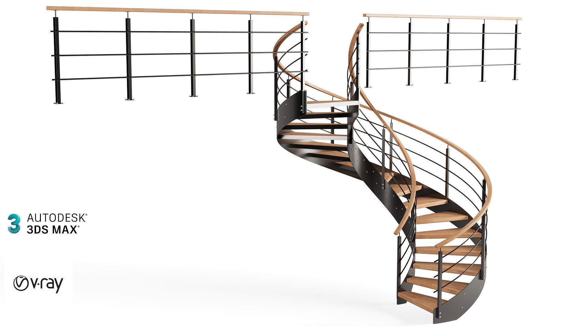 Spiral stairs 3D model_6
