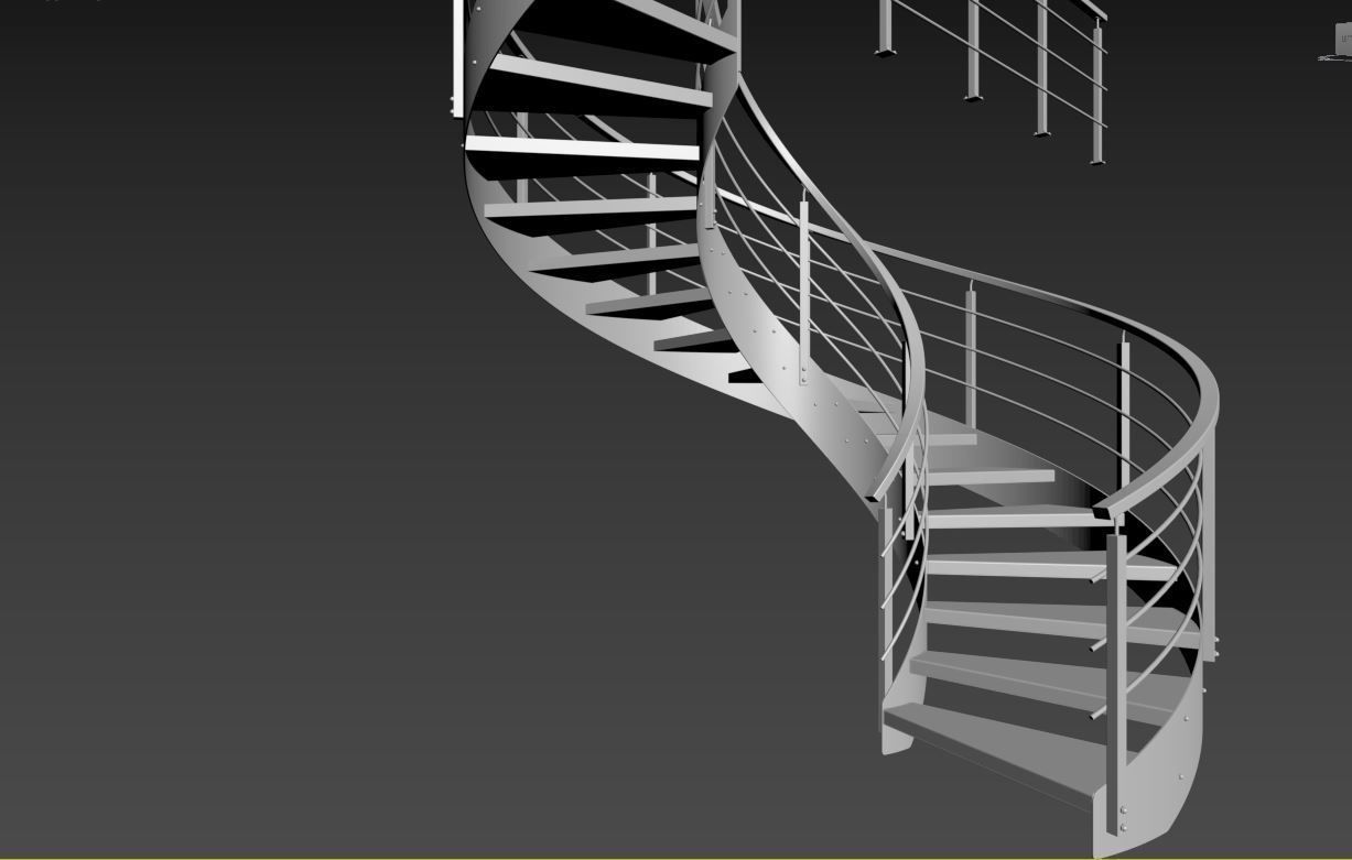 Spiral stairs 3D model_24