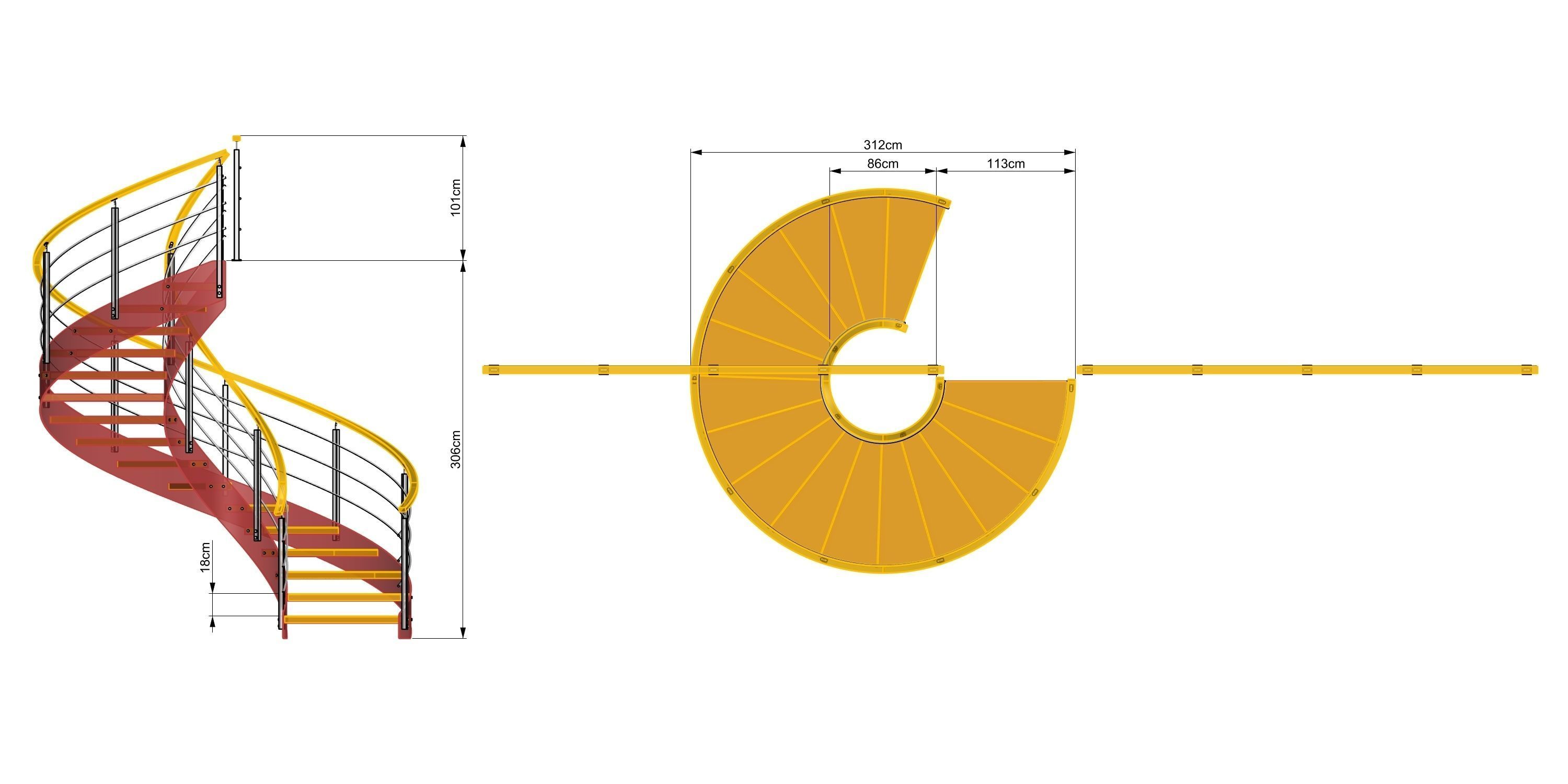 Spiral stairs 3D model_11