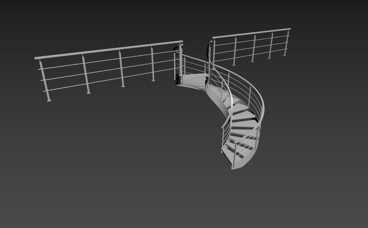 Spiral stairs 3D model_23