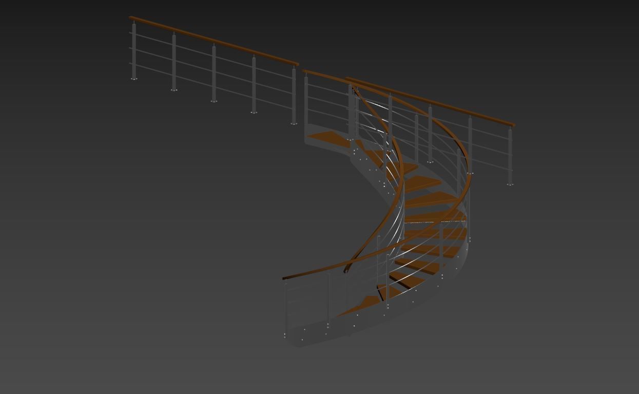 Spiral stairs 3D model_14