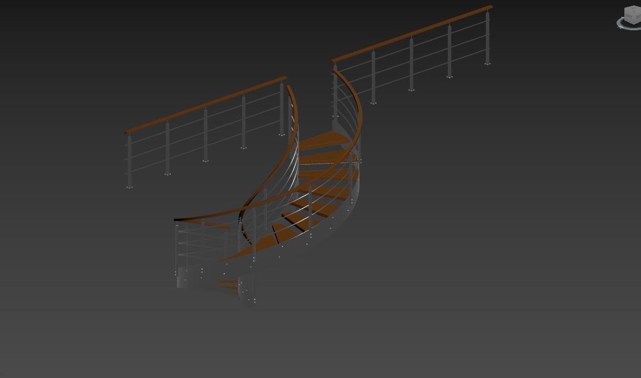 Spiral stairs 3D model_16