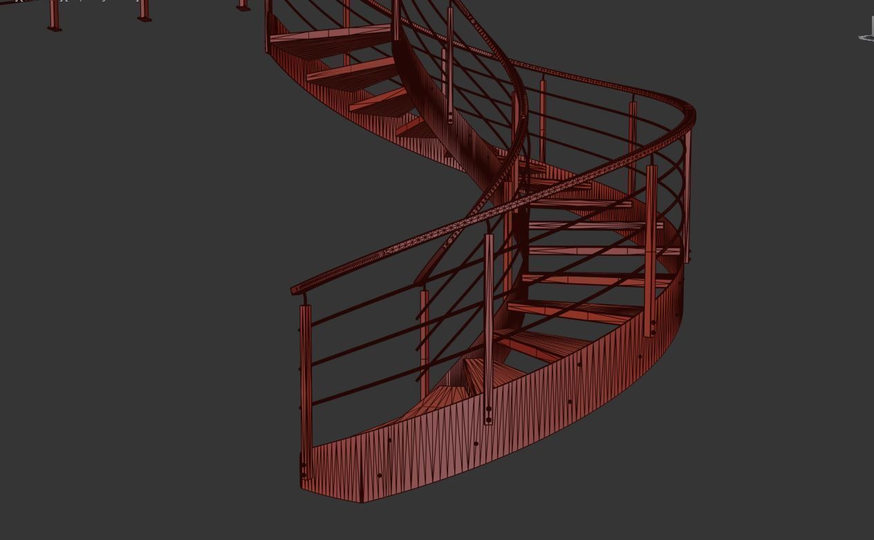 Spiral stairs 3D model_26