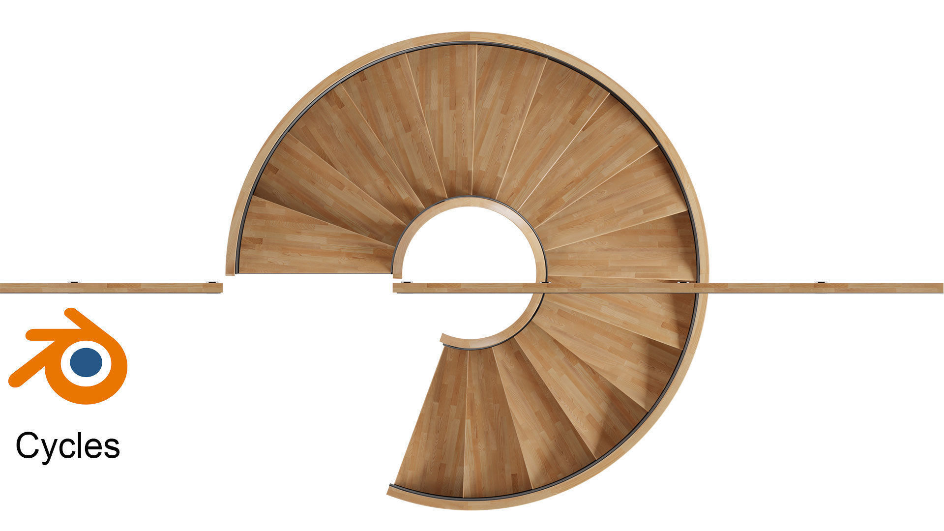 Spiral stairs 3D model_5