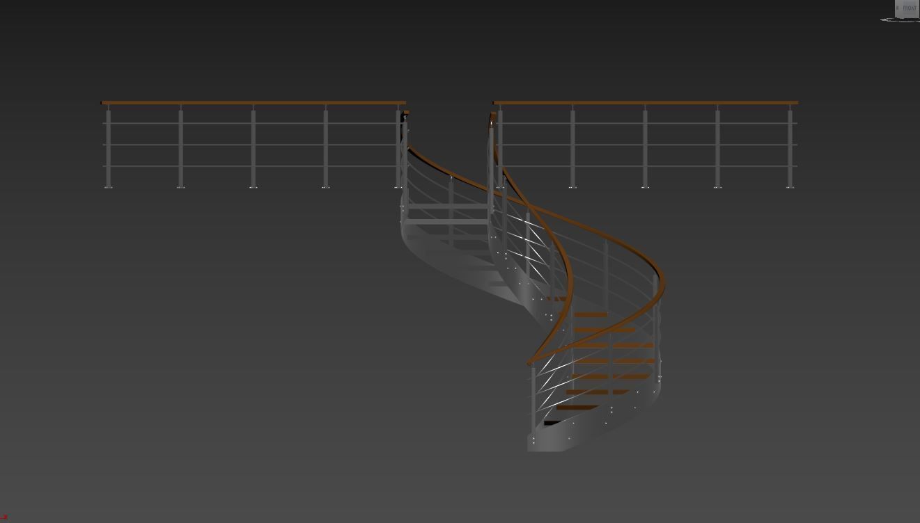 Spiral stairs 3D model_12
