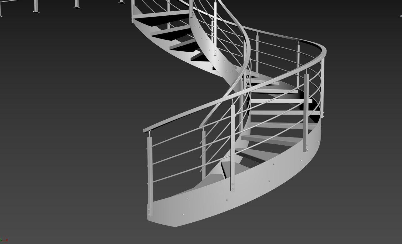 Spiral stairs 3D model_25