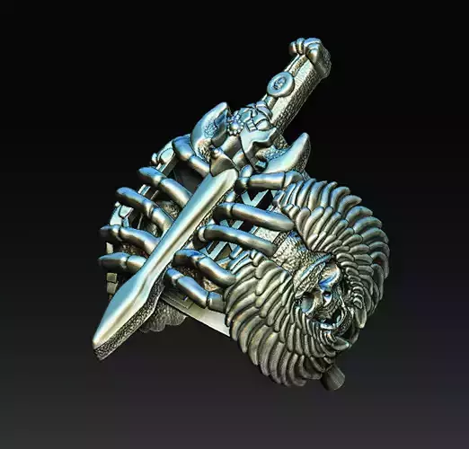 SWORD SKULL RING 