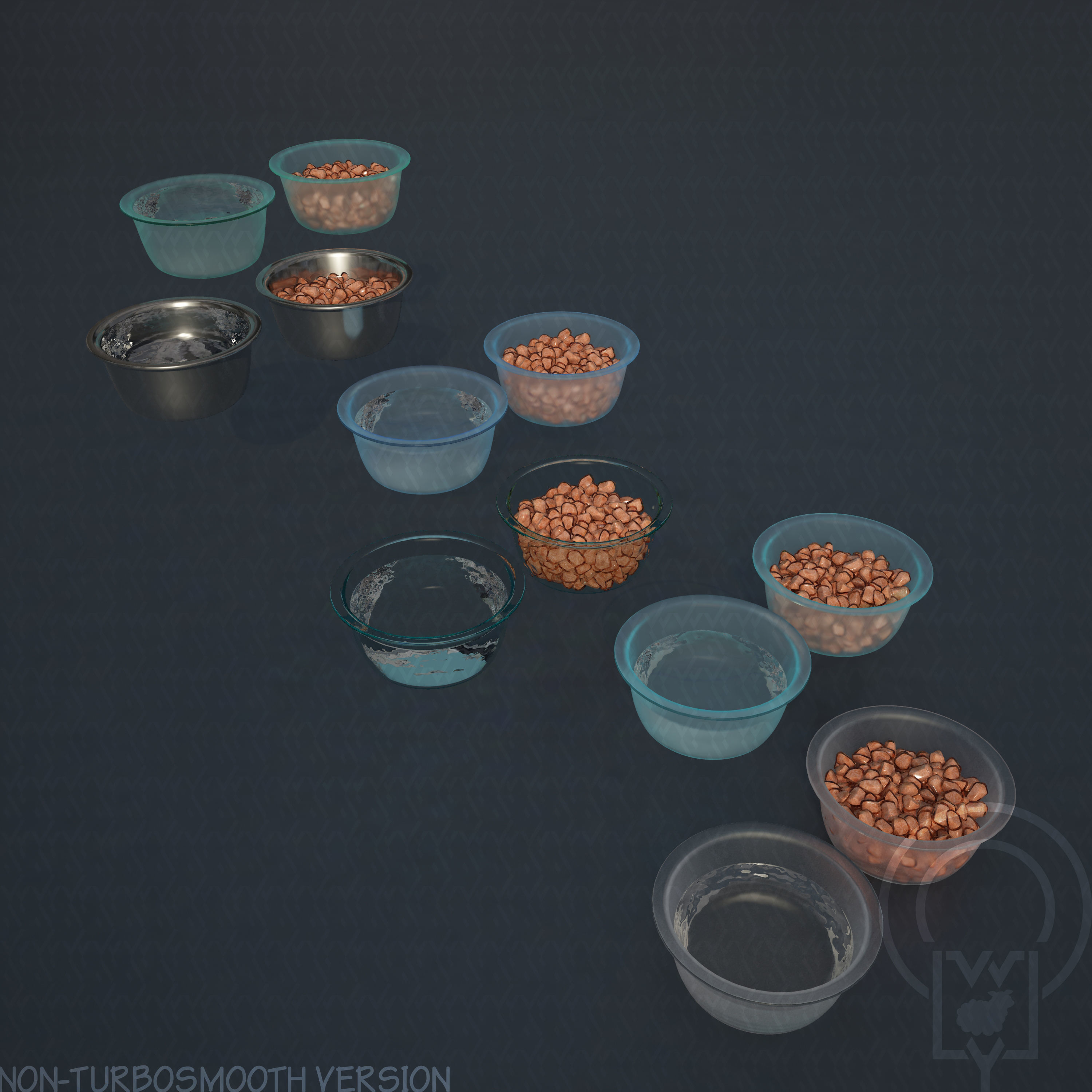 Pet bowl wet food water - Mia 3D model_8