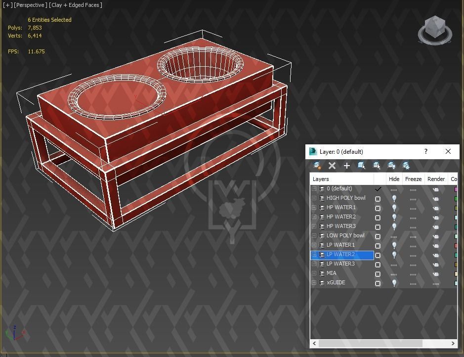 Pet bowl wet food water - Mia 3D model_17