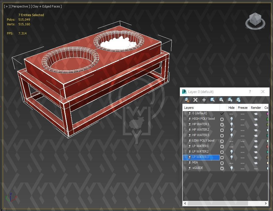 Pet bowl wet food water - Mia 3D model_12