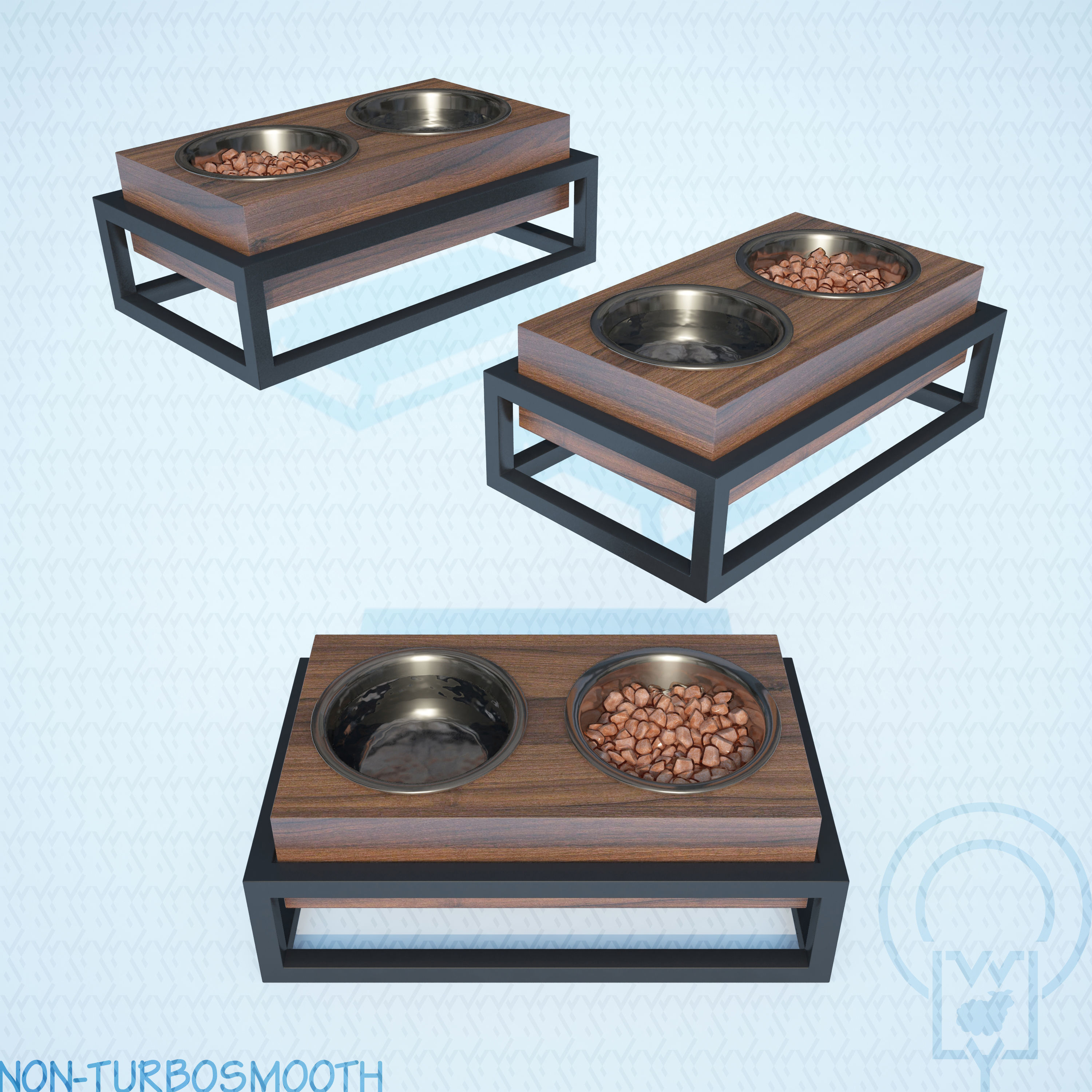 Pet bowl wet food water - Mia 3D model_2
